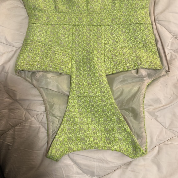 J Crew neon green yellow tweed dress - Picture 4 of 6